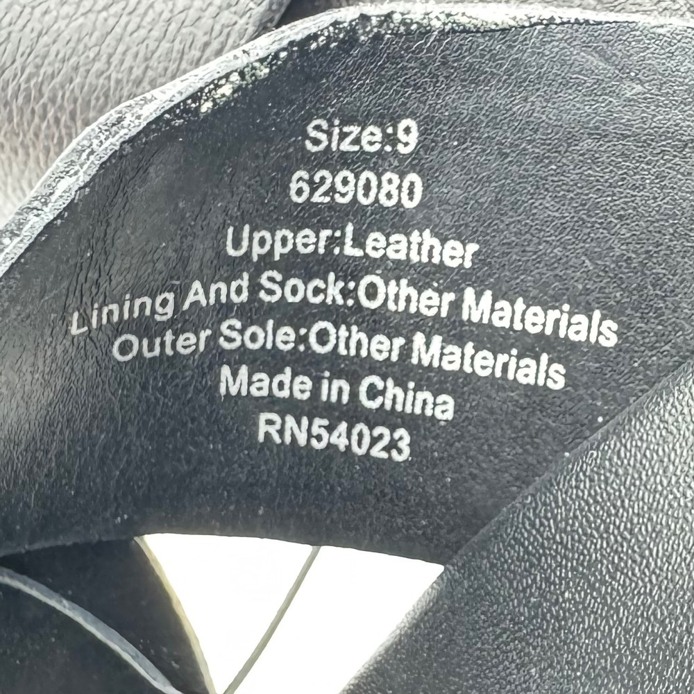 NEW Banana Republic Crossover Leather Slide Sandals 9 Black Minimalist 629080 - Picture 7 of 15